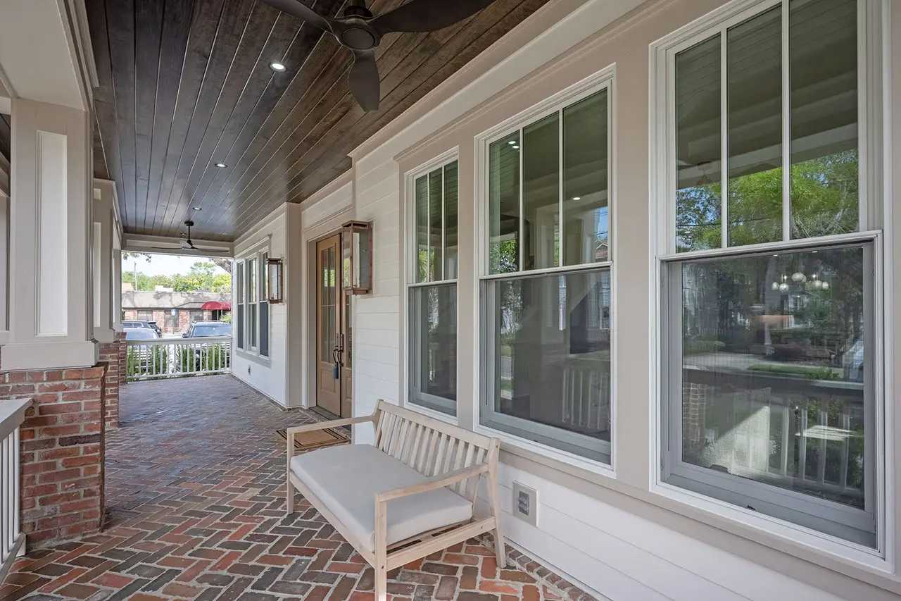 Covered porch and seating