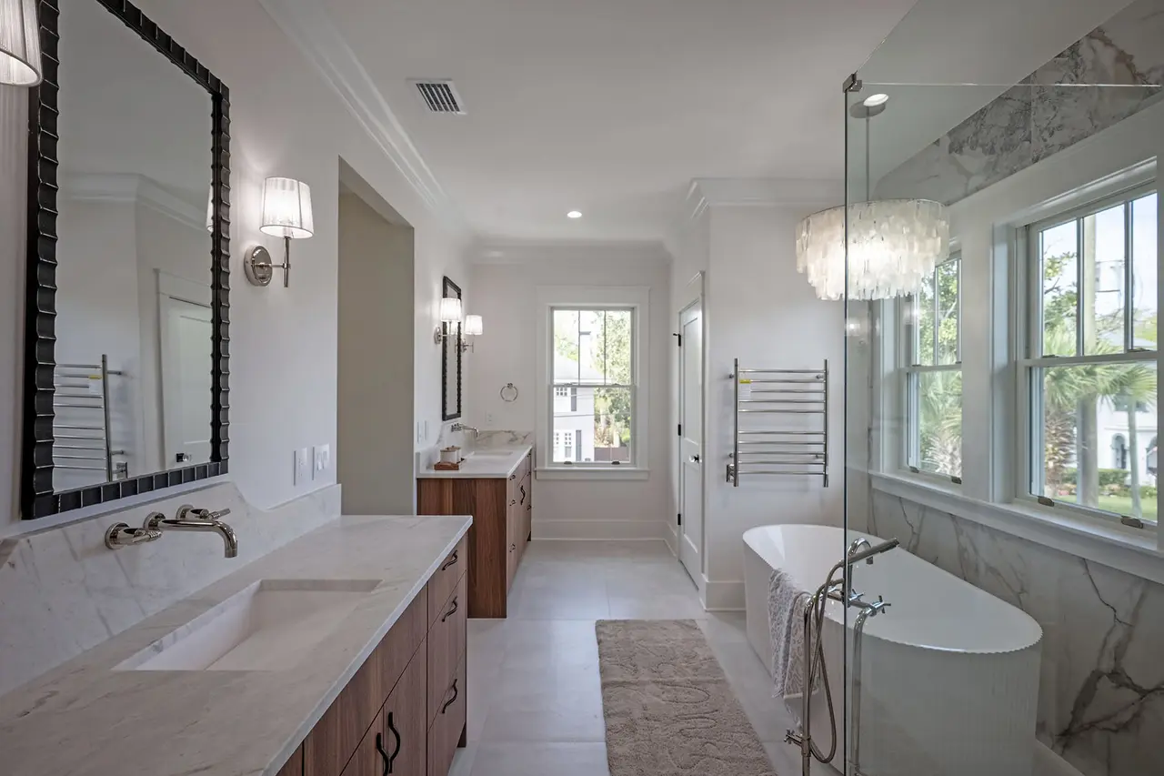 Primary walk-in shower